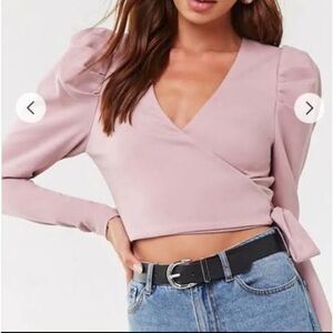 Women's Wrap Top - Light Pink
